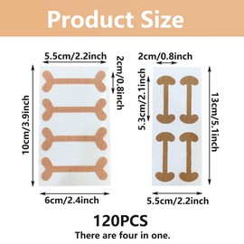 TINGWEN 120 Stück Korrektur Aufkleber Zeh Nagel Zehennagel Korrektur Patch Eingewachsene Zehennägel Korrektur Aufkleber Schützt Zehennägel Für Behandlung Eingewachsene Fußnägel,Paronychie