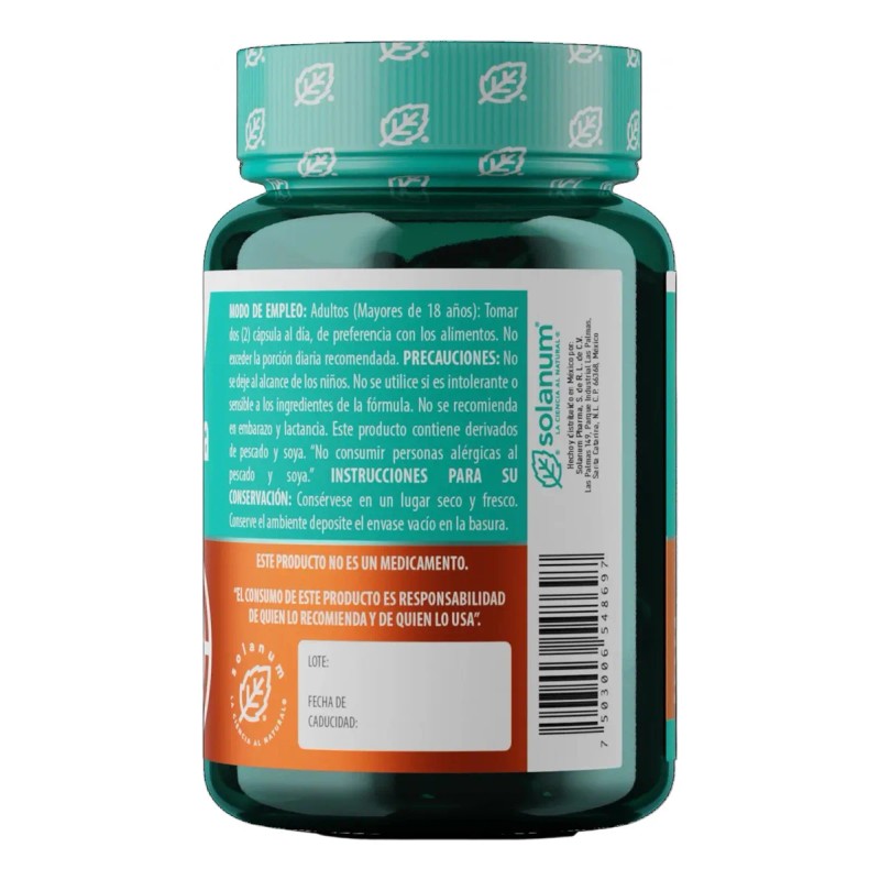 Solanum Glucosamina Con Omega 3 60 Cápsulas Vitamina C Sabor