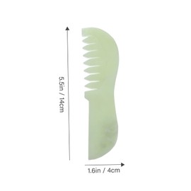 Outanaya Jade Massaging Comb Natural Jade Scalp and Face Massage Tool for Deep Relaxation and Muscle Tension Relief Portable Skin Scraping Comb for Hair Growth and Wellness