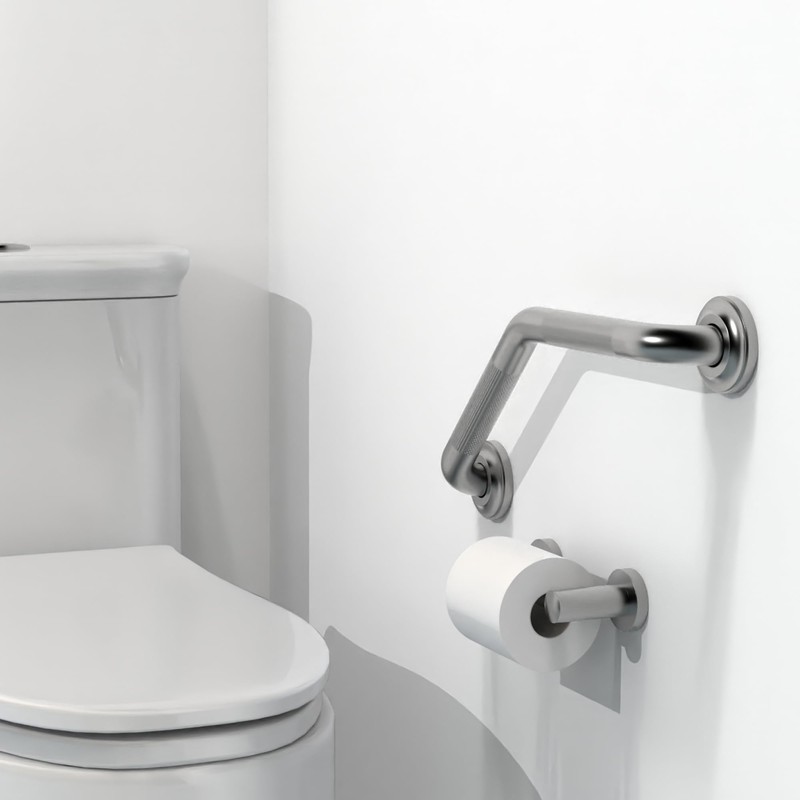 AquaChase 1-1/4 x 16inch Angled Grab Bar for Stud Mount