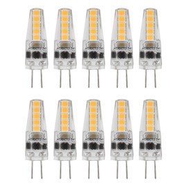 10pcs G4 LED Bulbs 2W Bi Pin Base Dimmable Bulbs for Chandelier Ceiling Lamp Table Lamp Warm White 3000K AC 12‑24V