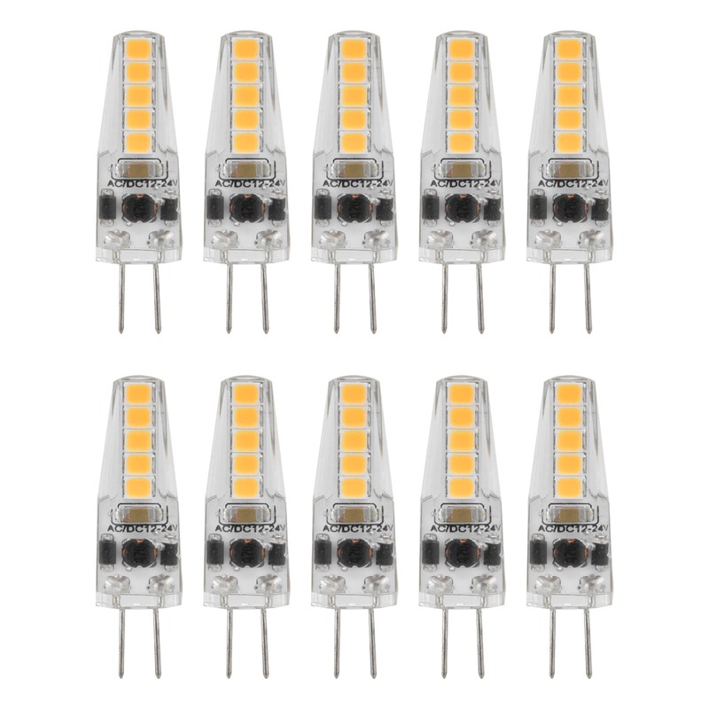 10pcs G4 LED Bulbs 2W Bi Pin Base Dimmable Bulbs