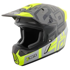 FC-Moto Flex Motocross Helmet, Black/Yellow, XL