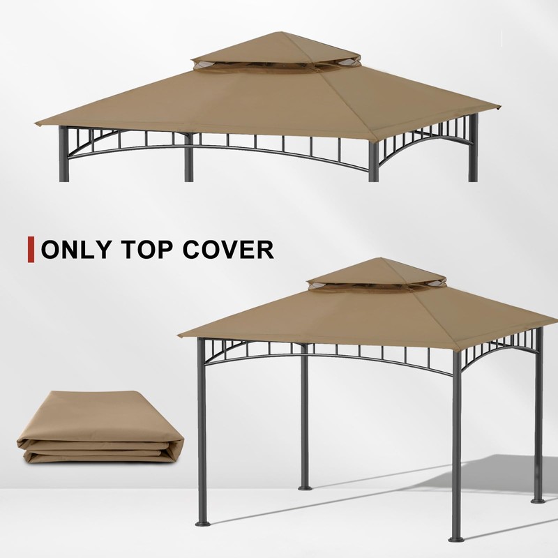 ABCCANOPY Replacement Top for L-GZ136PST Brown