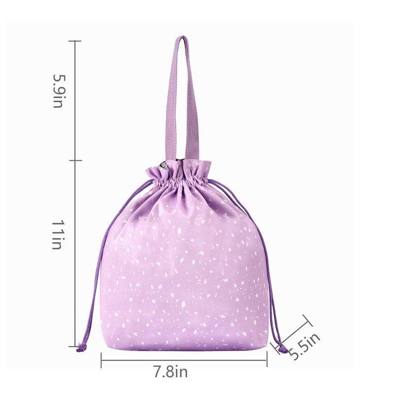 Reusable Lunch Bag - Cute Canvas Tote with Handle and