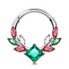Jeween Red Septum Ring CZ Cartilage Earring 16G Daith Hoops