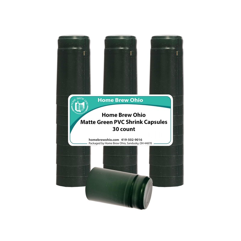 Green PVC Shrink Capsules-30 Per Bag