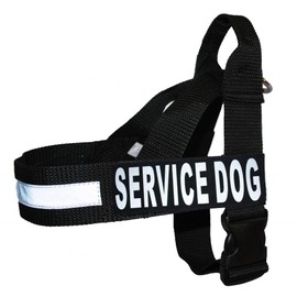 Doggie Stylz Service Dog Nylon Harness No Pull Guide Assistance Comes with 2 Reflective Service Dog Removable Patches. Please Measure Your Dog Before Ordering.