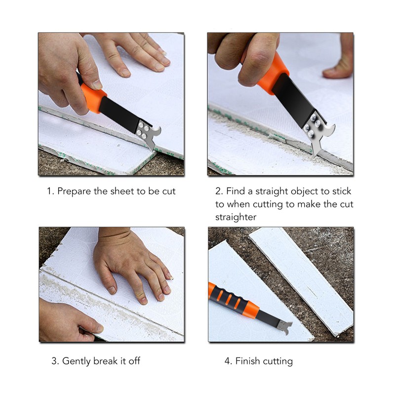 Red Black Blade Paint Scraper Ergonomic Practical Gypsum Cement Board