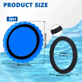 TenaLucy 2 Piece Winter Closure Set, Winter Closure Set for Intex and Bestway Pools, Winter Plug Pool with Matching Seals, Winter Sealing Cap, Pool, 100% Frost-Proof & Tight