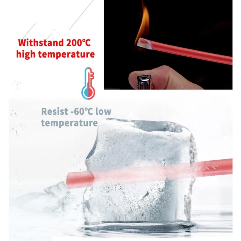 Kenhihi 10AWG Silicone Wire 20ft, Ultra Flexible 10 Gauge Stranded