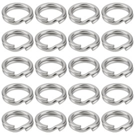 OTOTEC Split Rings Stainless Steel 304 Round Key Rings O Rings Key Ring Stainless Steel for Key Ring Bag Fishing Lure 16.5 x 3.5 x 2 mm Pack of 50