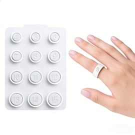 Liedrg Ring Sizing Kit Compatible with Oura Ring 4 - Professional Finger Measuring Tool for Smart Rings, Sizes 4-15
