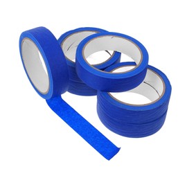 TEHAUX 6 Rolls Blue Masking Tape for Walls Painting Automotive Strong Adhesion Crepe Paper Design for Precise Application Yards Each Versatile Use for Home Industrial