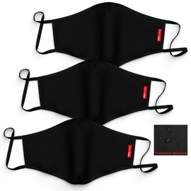 AZX protech Reusable Fabric Masks in a Set of 3 - Category 1 Mask - Filtration Guarantee 50 Washes - Pack Contains 3 Different Masks