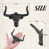 Cowboy Hat Rack for Wall,Modern Metal Cast Iron Cowboy Hat