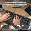 SurnQiee Ergonomic Keyboard Wired with Cushioned Wrist Rest, 110 Keys