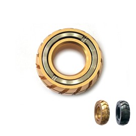 JUDIXY Fidget Slider Fidget Toy Ring, Metal Magnetic Rings Fidget Toy for Adults Stress Relief (Gold)