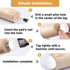 TOP-VIGOR 25Pcs Furniture Glides Nails, 17.5mm Plastic Furniture Feet Sliders,