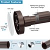 Bonpally Shower Curtain Rod, Adjustable 32-61 Inches Spring Tension Rod,