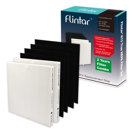 Flintar Replacement Air Filter, Compatible with Coway Air Purifier AP-1512HH and Airmega 200M, (2) H13 Grade Main Filter and (4) Activated Carbon Filters, 2-Year Filter Pack