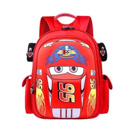 QWZY Kid Toddler Boys Girls Backpack Waterproof Cartoon Truck Car Child Snack School Bag Kindergarten Backpack (Red)