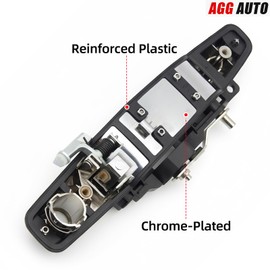 AggAuto Exterior Door Handle, Front Left Side Compatible with Chevy 2007-2014, GMC Sierra Yukon, Chrome Handle Replaces 22738721, 20828258, 25960525