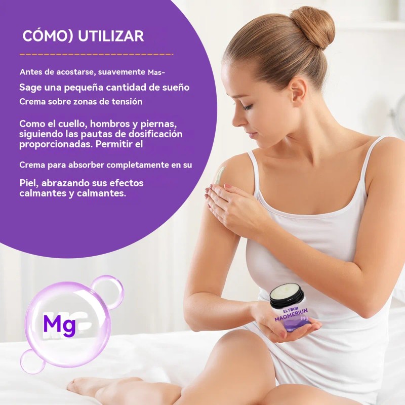 Malato Glicinato Magnesio Crema Corporal Aroma Lavanda 120g