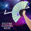 Large UV Illuminated Carnival Folding Hand Fan - Nightclub &