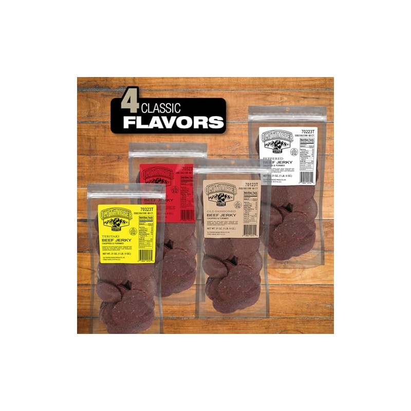 Old Trapper Double Eagle Beef Jerky, Old-Fashioned Flavor, 21oz. 80-Count