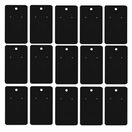 Earring Cardboard Holders for Jewelry, Black 100 Pcs Earring Necklace Card Holder Display for Selling with 100 Pcs Self-Sealing Bags Package Gifting Supplies