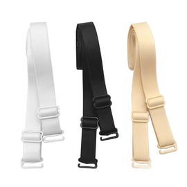 ShirazO Adjustable Bra Straps – Pair of High-Elastic, Non-Slip Replacement Bra Straps for Women, Bra Straps with Clips, Soft Plush Back, Extra Long Adjustable Straps (White, 1.8cm (18mm)