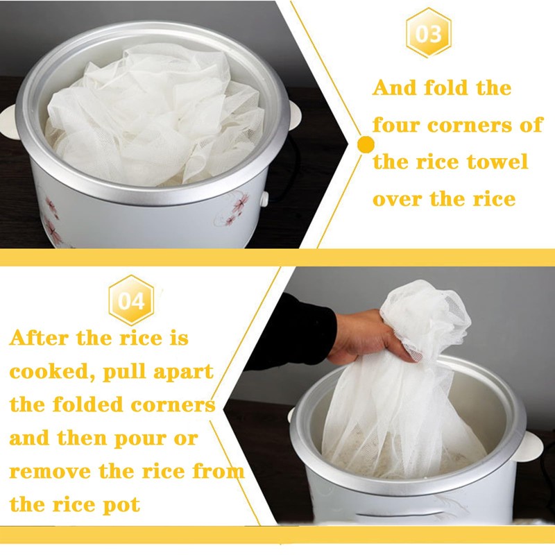 Rice Net,43" x 43" Sushi Rice Cooking Net,Non-Stick Rice Cooker