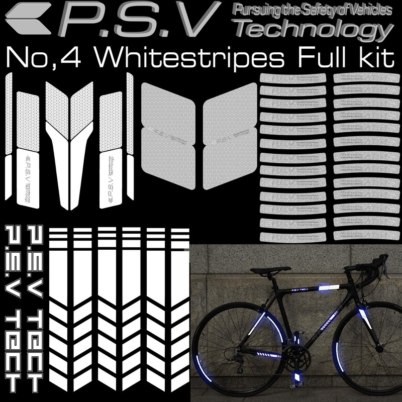 Stripe Full Kit Bicycle Reflector Kit Reflective for Night and