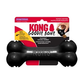 KONG Extreme Goodie Bone – Tough Rubber Dog Chew Toy for Aggressive Chewers – Treat-Dispensing Bone for Extended Play – Black, Extra Large