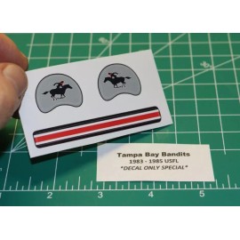 1983 - 1985 Tampa Bay Bandits USFL Football Gumball Helmets *DIECUT DECALS ONLY*