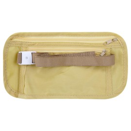 Bojueshaw Travel Money Belt,Hidden Wallet,Anti-Theft Money Pouch Stealth Wallet,Undercover Fanny Pack for Running,Cycling,Hiking(Beige)