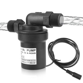 12V DC Brushless Pump, 10W Solar Water Pump Hot Water Recirculating Pump with Dc Power Supply Adapter Low Noise for Fountain Pool Water Circulation System