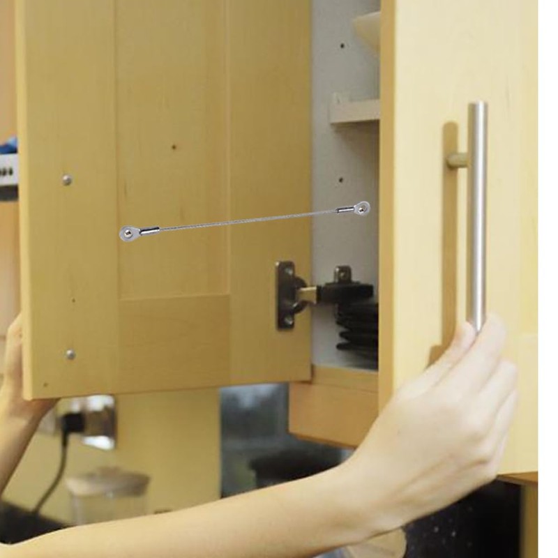 10Pcs Cabinet Door Restraint,Door Opening Angle Limiter with Screws, 6