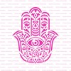 Hamsa Palm Mandala Stencil Template for Walls and Crafts -
