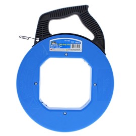 IDEAL Electrical 31-055 Blued Steel Fish Tape – 60 ft. Blued Steel Fish Tape w/ Formed Hook & Tuff-Grip Pro Case, Non-Oily Finish, Laser Etched Increments