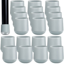 20 Pcs 7/8 Inch Folding Chair Leg Caps, Heavy Duty Plastic Chair End Caps Metal Leg Floor Protectors Plastic for Legs Tips for Furniture Legs