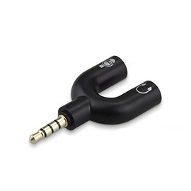 3.5mm Stereo Splitter Audio to Mic Headset Jack Plug Y Adapter with Separate Headphone/Microphone Plugs