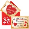 Advent Calendar Filling Set with Romanic Cards for Adults and