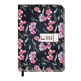 Trötsch Tagebuch mit Zahlenschloss Flowers: Notizbuch Bullet Journal
