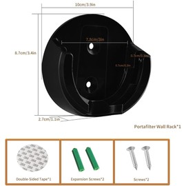 VIA CREMA Portafilter Wall Rack, Coffee Filter Holder Portafilter Wall Mounted Rack Barista Professional Accessory