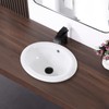 KARAMAG Bathroom Vessel Sink 18'' x 15'' Semi Recessed Bathroom