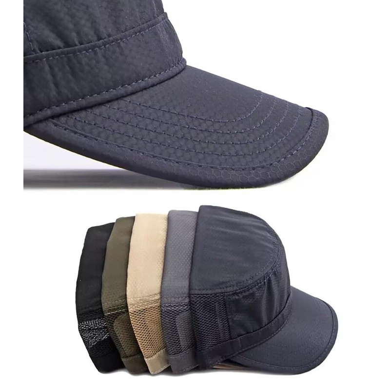 LOJAX Men's Work Cap, Mesh Summer Cool Hat, Military Hat,