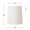 Large Drum Lamp Shade Off-White Fabric 14" Top x 16"