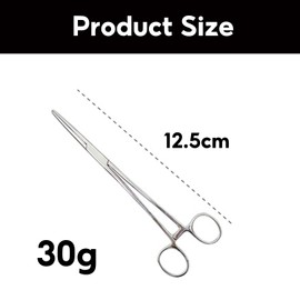 Artery Clamp, Hook Remover Fishing Clamp Piercing Pliers Fishing Pliers Stainless Steel Fishing Straight Tweezers Hemostatic Piercing Pliers Portable Fishing Accessories Forceps Fishing Clamps 12.5 cm